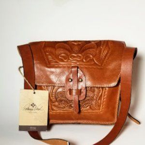 PATRICIA NASH TOOLED MARCIANO FLAP CROSSBODY BAG